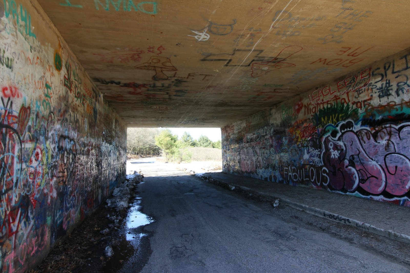 Under bridge